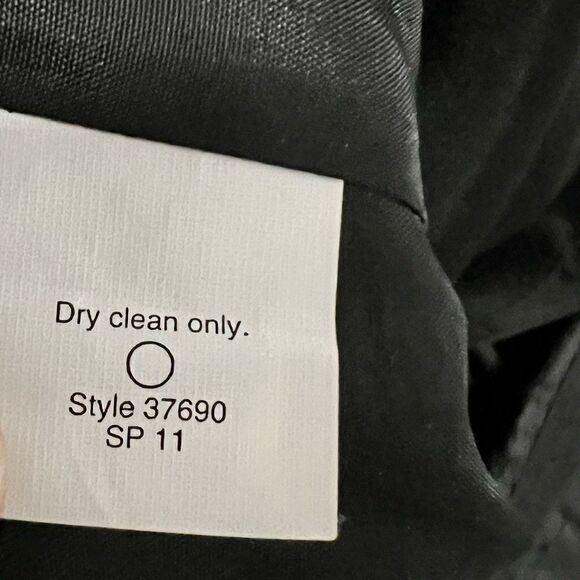 J Crew Black Silk Faux Wrap BodiceV Neck Tank Criss Cross Back Sheath Dress 6 - Picture 10 of 11